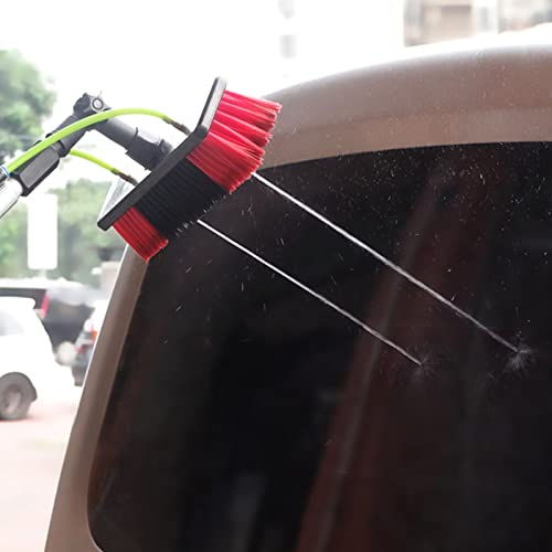 LHXY Telescopic Rod with Internal Water Dispenser and Brush with 5 Surfaces - Window Cleaner Adjustable Length - Up to 6 m - Window Cleaner for Solar Panels - Internal Water Hose