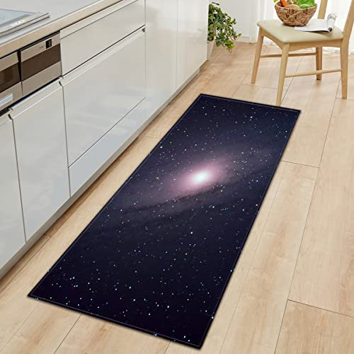 MYPALL Küchenläufer rutschfest Küchenmatte Farbige Sterne Küchenmatte für Küche und Bar Teppich Läufer waschbare Küchenläufer Küche Deko 60 x 180cm