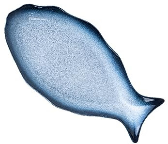 BESTonZON Schale in Fischform Aus Keramik Für Servieren Von Speisen Als Fischplatte Für Rohkost Aufschnittplatte Geeignet