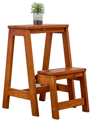 Klappbare tragbare Leiter Tritthocker Kleine Fußhocker Treppenstuhl Sitze Holzleiter Dual-Use-Aufstieg Verbreiterte Multifunktions-Sicherheitsschuhbank Haushalt Küche Innenbereich Ascend