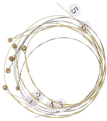 TOYANDONA 16 Stück Leiersaiten aus Stahl in Gold mit Benutzerfreundlichem Design und Einfachem Austausch Langlebiges Leiersaiten Komplettset für Lyren und Harfen Zubehör