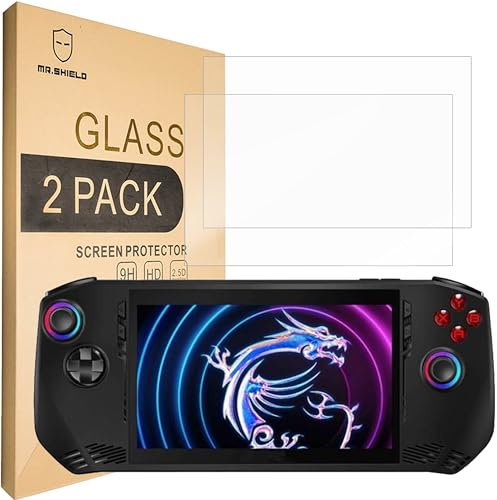 Mr.Shield Schutzfolie für ASUS ROG Ally X/ROG Xbox Ally/MSI Claw A1M | 2-Stück Schutzglas Schutzglasfolie 9H Härte, HD Klare Displayschutzfolie