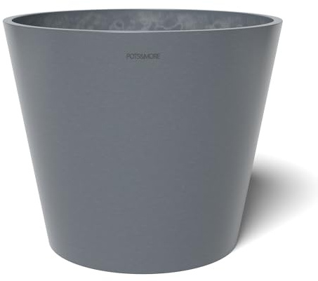 POTS&More Pflanztopf Conico 30 (ø 31 cm, runde Form, Farbe Grau, Höhe 25,6 cm, Übertopf Kunststoff, für Zimmerpflanzen) VP013001