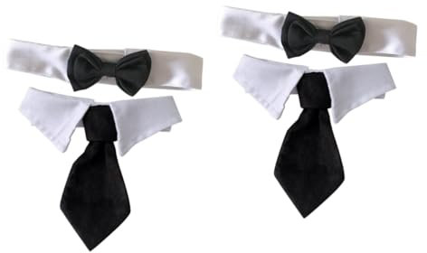 Supvox 4stücke Fliege Und Krawatte Für Hunde Und Bowtie Und Für Hochzeiten Geburtstagsfeiern Und Weihnachten Atmungsaktiv Und Für Und Tägliches Tragen
