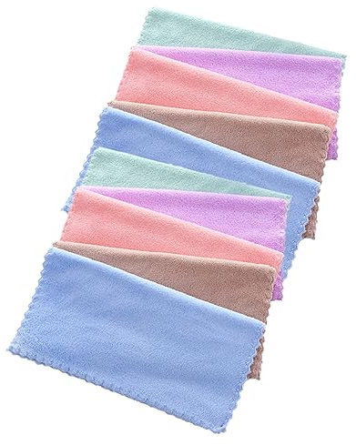 BELLIFFY Set Da 10 Panni Struccanti in Microfibra 25x25 Cm Morbidi e Riutilizzabili Per Viso, Asciugamani in Pile Corallo Delicati Sulla Pelle, Per Donne e Viaggi