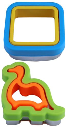 MAGICLULU 2piezas Molde Sandwich Dinosaurio Cortador Antiadherente Sellador Tostadas Molde Pan Diy Herramientas De Corte