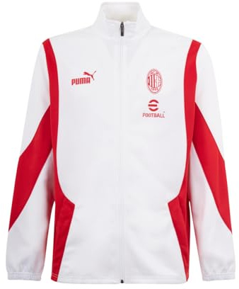 Puma A.C. Milan ftblNRGY+, sportjacka, fotbolls-, träningsjacka, officiell produkt, vit, vuxen, XXL