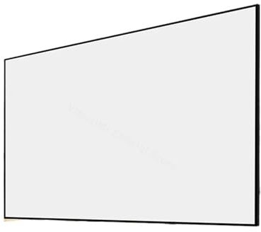 VNSMM smart home Acoustically Transparent Fabric With Sound Acoustic Woven White Projection Screen Aluminum Alloy Flocking Fixed Frame Projection Screens(80 inch)