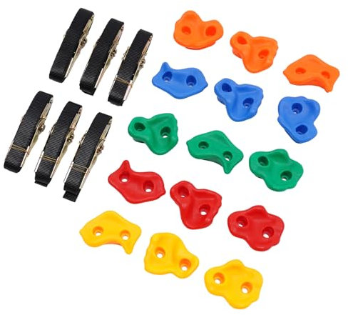 vinnyooc Kletterstecker für Kinder, Klettergriffe, mit Befestigungsmaterial für Innen- und Außenbereich, 15 Stück