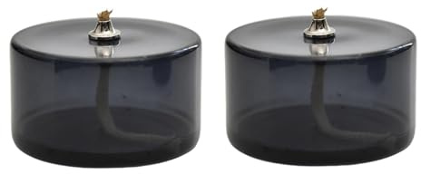 ASIAD 2 Stück Glas Kerzenhalter Glas Öllampe Glas Petroleumlampe Klare Petroleumlampe Petroleum Öllicht Heimlampe Kreative Petroleumlampe Klare Öllampe Öllampen Zubehör,Schwarz