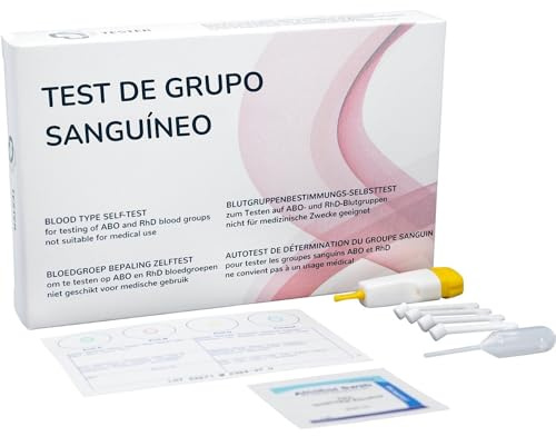 Prueba rápida de grupo sanguíneo – Test de grupo sanguíneo – Prueba rápida para determinar el grupo sanguíneo – The Tester