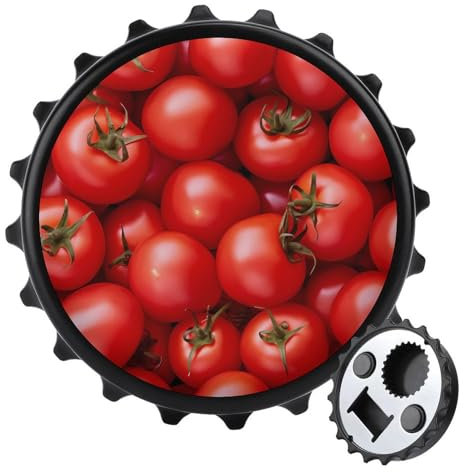 Tomatoes - Abrebotellas magnético 2 en 1 de 3 pulgadas, imanes para nevera, abrebotellas de cerveza, refrescos, bonita decoración para cocina y refrigerador