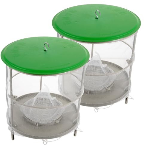 HEMOTON Cage à Insectes Suspendue Couverture Anti-Pluie à Mouches et Abeilles pour Usage Extérieur Solide et Facile à Installer 2 Pièces