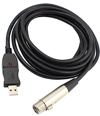 Toddmomy Cable Usb Xlr Cable De Micrófono Usb Para Grabación De Canto Accesorio De Audio Para Estudio De Música