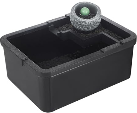 Acunny Small Aquarium with Integrated Filter and Lighting – Desktop Design Aquarium, Old Ponds with USB Pump & Lighting for Aquaponics, Jellyfish, Office, Library, Bedroom