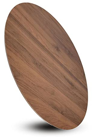Lazy Susan Table de salle à manger ronde en bois 90 cm Plateau de service rotatif à 360° Plateau tournant facile à partager des aliments pour la maison Parfait pour les réunions de famille Couleur D