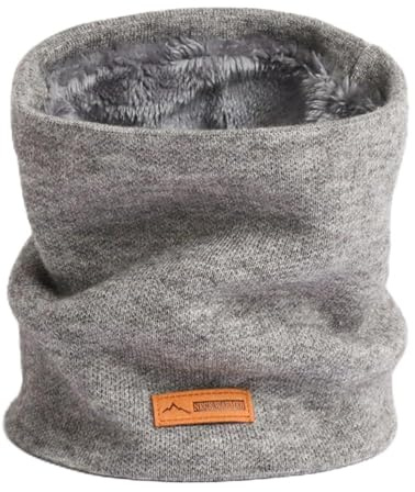 Winter Thermal Fleece Neck Warmer Thick Knit Cold Weather Tube Scarf | Windproof Protection, Stretchy & Flexible, Outdoor, Unisex Design