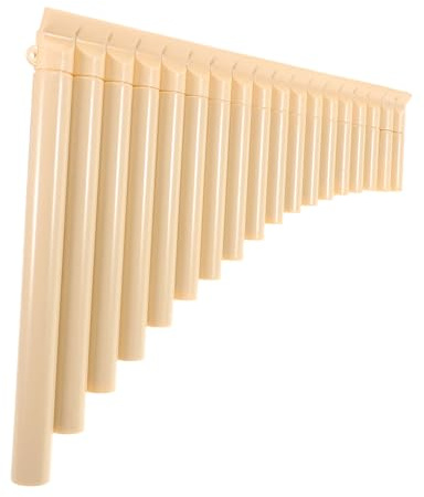 VANZACK Panflöte 18 Pfeifen Abs Kunststoff Schulmusikinstrument Für Anfänger Leichtes Tragbares Musikinstrument Mit Reichhaltigem Klang Zur Lernförderung