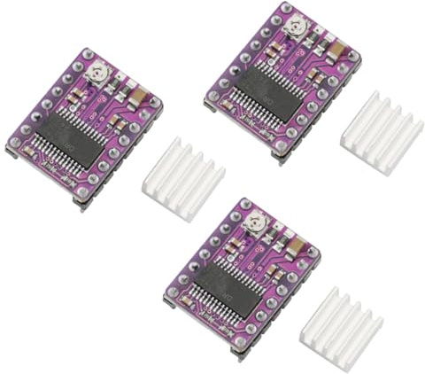 DEWOTHV DRV8825 Stepstick Schrittmotor-Treibermodul 8.2V-45V 2.5A mit Kühlkörper for 3D Drucker Zubehör RepRap RAMPS 1.4 (Pack of 3)