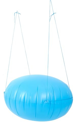 MAGICLULU Almohada Inflable Grande para Piscina Cojín de PVC Resistente al Frío Protector Redondo Azul de 120 Cm para Invierno Soporte para Cubierta de Piscina Desmontable Accesorio