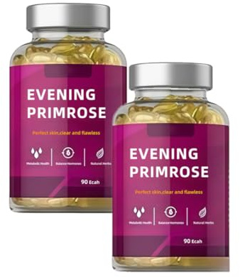Enotera | Esclusivamente per le donne, supporta la salute metabolica, equilibra gli ormoni, promuove la pelle delicata, chiara, soda e liscia, vegetariano, non OGM;,2pc