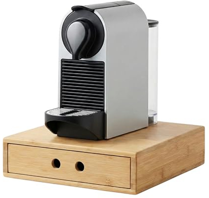 Portacapsule in Bambù Naturale per Capsule Caffè – Organizer da Cucina Elegante e Salvaspazio – Supporto Porta Capsule Robusto, Design Moderno per Piano Cucina e Angolo Caffè