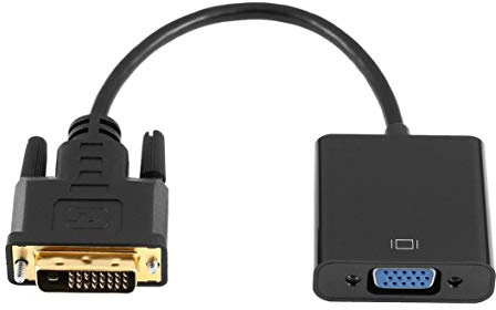 Kongqiabona DVI-D a VGA Cable DVI-D a VGA Adaptador Activo Cable convertidor Cable de Monitor para PC Tarjeta de visualización