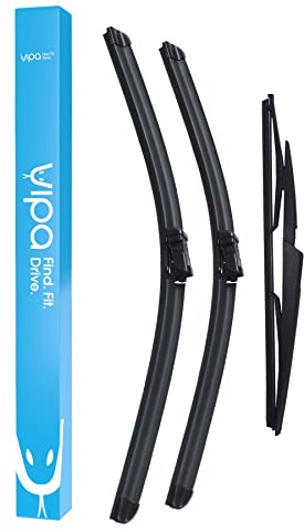 Vipa Car Parts Premium Wiper Blade Set | fits: VAUXHALL MOKKA/MOKKA X SUV (Jun 2012 to Nov 2020) | All-Weather Performance | Durable, Streak-Free Windshield Wipers | Easy Installation | Front Wiper Blades VAUXHALL MOKKA/MOKKA X SUV All-Weather Performance Durable Streak-Free Easy Installation