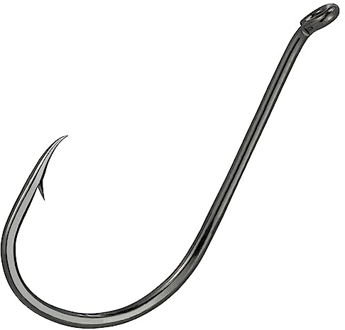 Alwonder Lot de 50 Hameçons de Pêche pour Drop Shot, Installation Appât Vivant, Nickel Noir, Tranchant Crochet en Acier Hautement Carboné pour Poisson-Chat, NAR, Thon, Eau Douce, Eau Salée #2