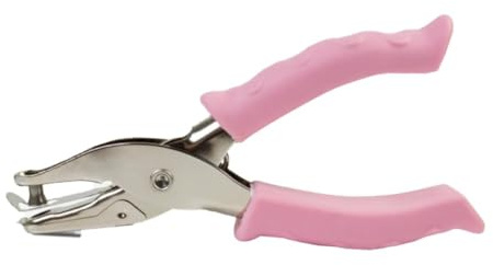 Single Hole Punch for Crafts 6mm Hole Puncher with Soft Grip Handle & Paper Cage Metal Handheld Paper Punch for Clean Holes on Tags Tickets Cards Scrapbooking Home School Office Use