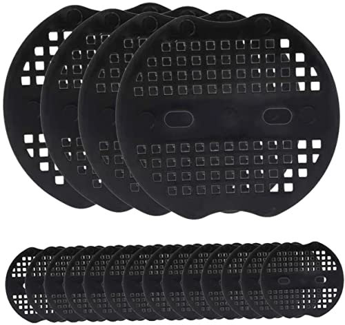 YARNOW Almohadillas para Grapas de Jardinería y Tela Paisajística, Fijación para Césped y Malla Antihierbas, 40 Piezas Negras 6.8x6.5 Cm, Uso en Jardín y Control de Malezas, Resistente