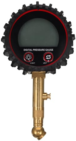 Gatuida Manometro digitale per pneumatici: con display LCD, tester della pressione dell'aria - Monitor portatile ad alta precisione per la pressione dei pneumatici di auto e moto