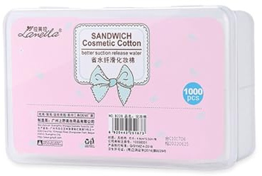 YIXANNX Paquete de 1000 almohadillas de maquillaje, base labios suaves, cosméticos rectangulares, Para máscara pestañas, removedor lápiz labial, bricolaje, salón casa, un