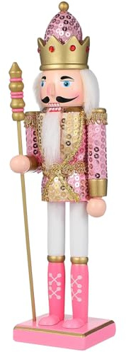 NUOBESTY Casse-Noisette Bois Figurine Décorative de Noël Ornement de Fête Statue Traditionnelle Décoration Intérieure