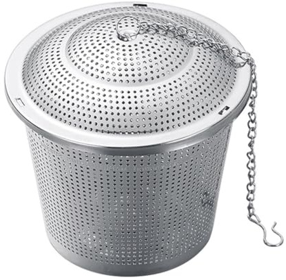 Milisten Boule à Épices en Acier Inoxydable 304, Passoire à Mailles Fine de 5 Cm, Infuseur de Cuisson Suspendu Chaîne, pour Soupes, Marinades et Infusions Cuisine