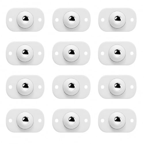 Appliance Wheels Self Adhesive Mini Caster Wheels 12 Pack, 360° Swivel Caster Wheels, Wheels for Furniture, Appliance Rollers, Sticky Castors for Storage Boxes, Bins and Small Furniture