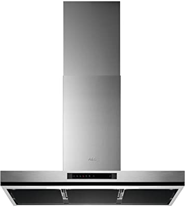 AEG 90cm Flat Chimney Cooker Hood with Hob2Hood - Stainless Steel