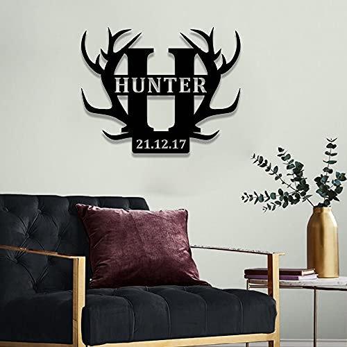 zouwii Personalisierte Namensschilder Mental Custom Last Sign Est Gründungsjahr Familienname Metallschild Einweihungsparty Geschenk Metall Monogramm Schild Türhänger Nachname Schild Metallwandkunst