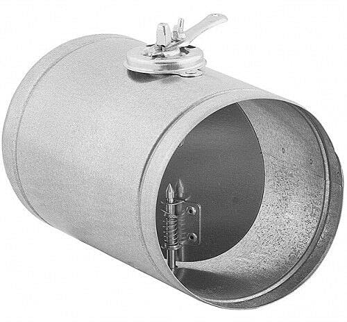 Prostko Chimney Pipe Throttle Flue Liner - Damper Tube - Non Return Valve Shutter Blade (80mm), Silver