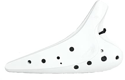 Bravura 12 Hole Ocarina – Alto C – White Durable Plastic - Sweet Potato flute – Focalink - Easy to play - Perfect for First Timers – Free Tutorial