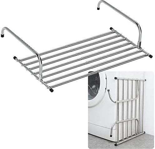 whalebee Foldable Clothing Rack Multifunction Clothes Drying Racks Planter Shelf Shelf for Storage Folding Space Saving Retractable Laundry Rack for Drying Quilts, Clothes, Towels, Shoes