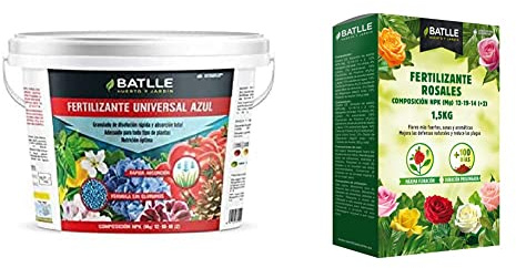 Fert. Universal Azul Cubo 6kg & Fertilizante Rosales - 1,5kg