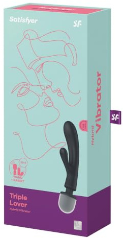 Satisfyer 2 in 1 Triple Lover Vibrator | Multifunktionen Sex-Spielzeug | Wasserdicht (IPX7) | Klitoris und Massage Stimulator für Frauen | Hochwertiges Silikon | Sex Spielzeug für Frauen | Erotik