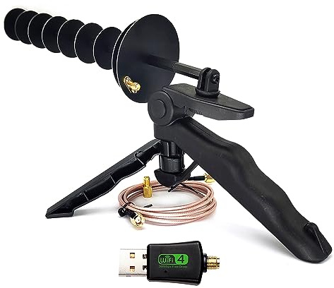 300Mbps Wireless Card USB Adapter Laptop Or Desktop PC Computer Long Distance Reception Enhanced WiFi Signal 16dBi 2.4GHz Yagi Directional Antenna