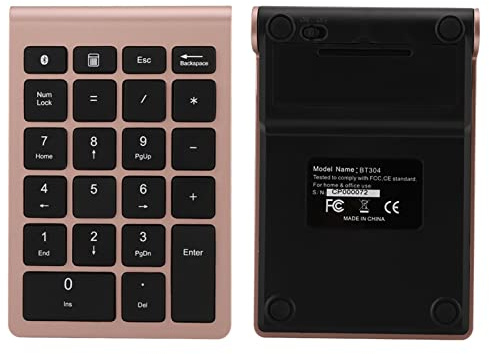 Mini Clavier sans Fil, pavé Numérique avec 22 Touches, Conception Ergonomique, Compatible avec, Mac OS (Or Rose)