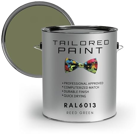 Tailored Paint uPVC Window & Door 1K Paint Brush or Spray On - Gloss Finish - RAL6013, Reed Green - 250ml Tin