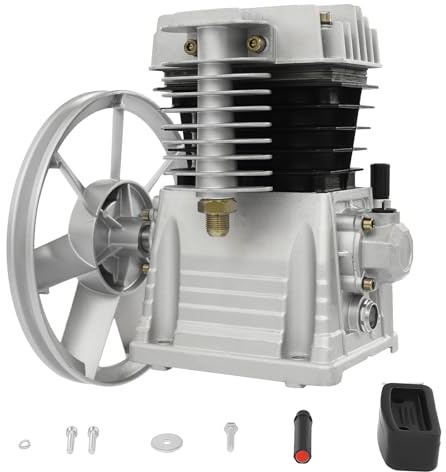 Namiose Air Compressor Pump Head 2HP/3HP Air Compressor Motor Head Pump Replacement Iron Piston Style Lubrication Pump Tools & Home Improvement Universal (2HP 1.5KW)