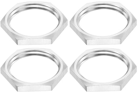 sourcing map G3/4 Pipe Fitting Hex Thin Lock Nut, Locknut Female Fastening for Plumbing, 304 Stainless Steel 4Pcs