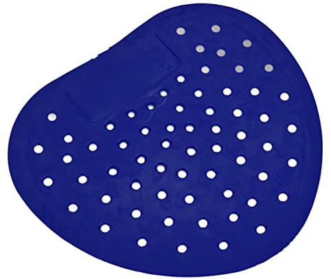 Ambientador de pantalla para urinario, ambientador a prueba de salpicaduras con agujero grande, alfombrillas de pantalla para urinario perfumadas para inodoro del baño (agujero grande azul)