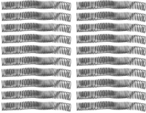 32mm Binding Spirals, Plastic Spiral Binding Coils, 280 Sheet Capacity, 4:1 Pitch 48 Teeth for Documents, 360 Degree Page Change, Compatible with Most Binding Devices, Pack of 20